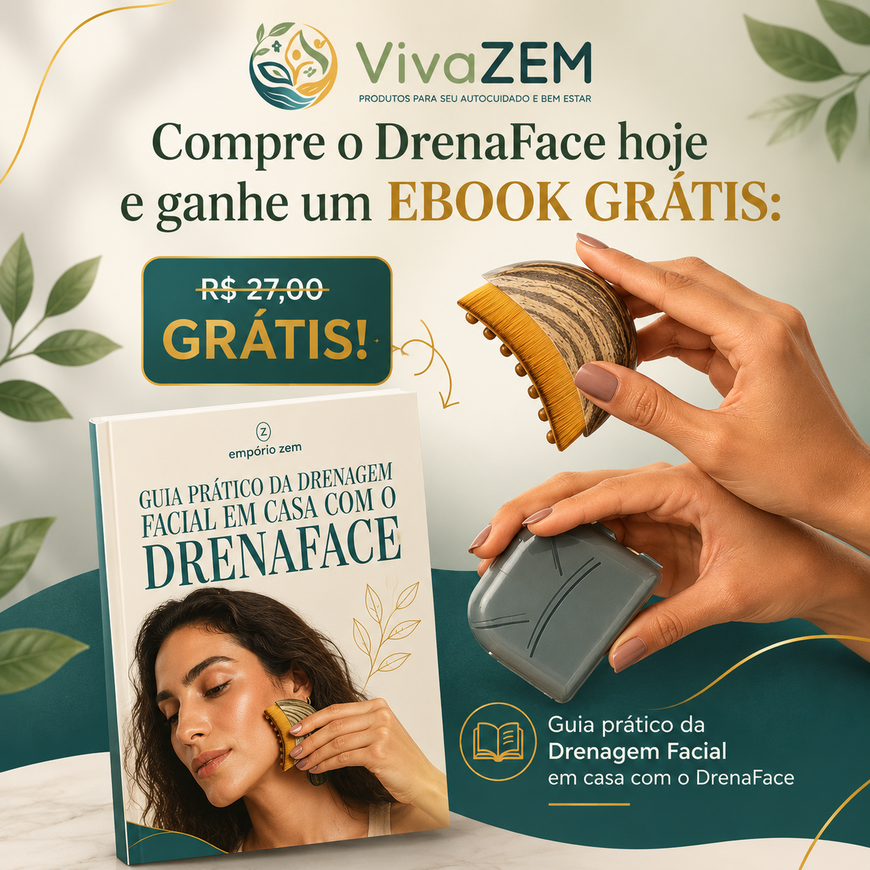 DrenaFace – Escova de Drenagem Linfática Facial — imagem 5